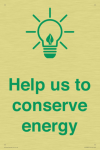 Help us to conserve energy 